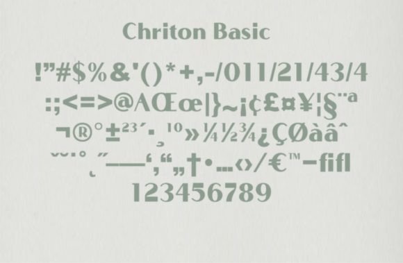 Chriton Basic Font - Preview 5