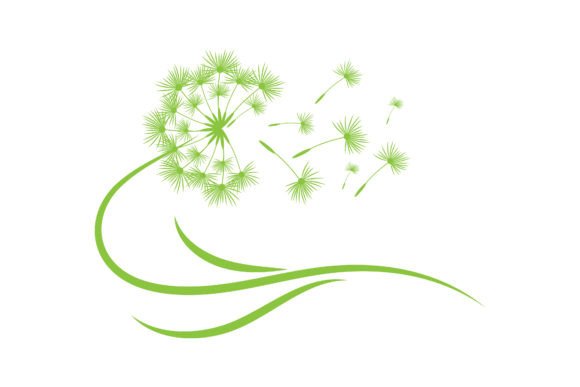 Dandelion Flower Logo Symbol