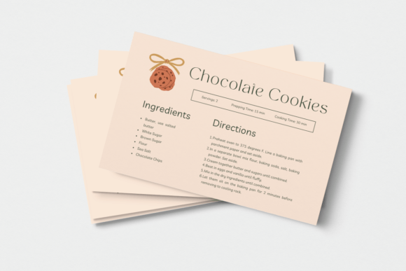 Editable Recipe Card Template