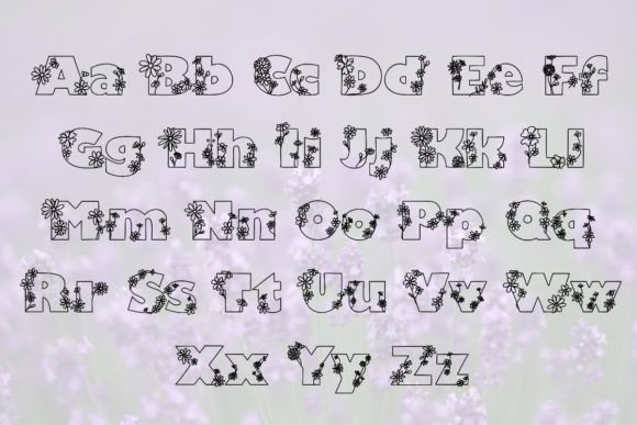 Flowers and Husky Font - Preview 5
