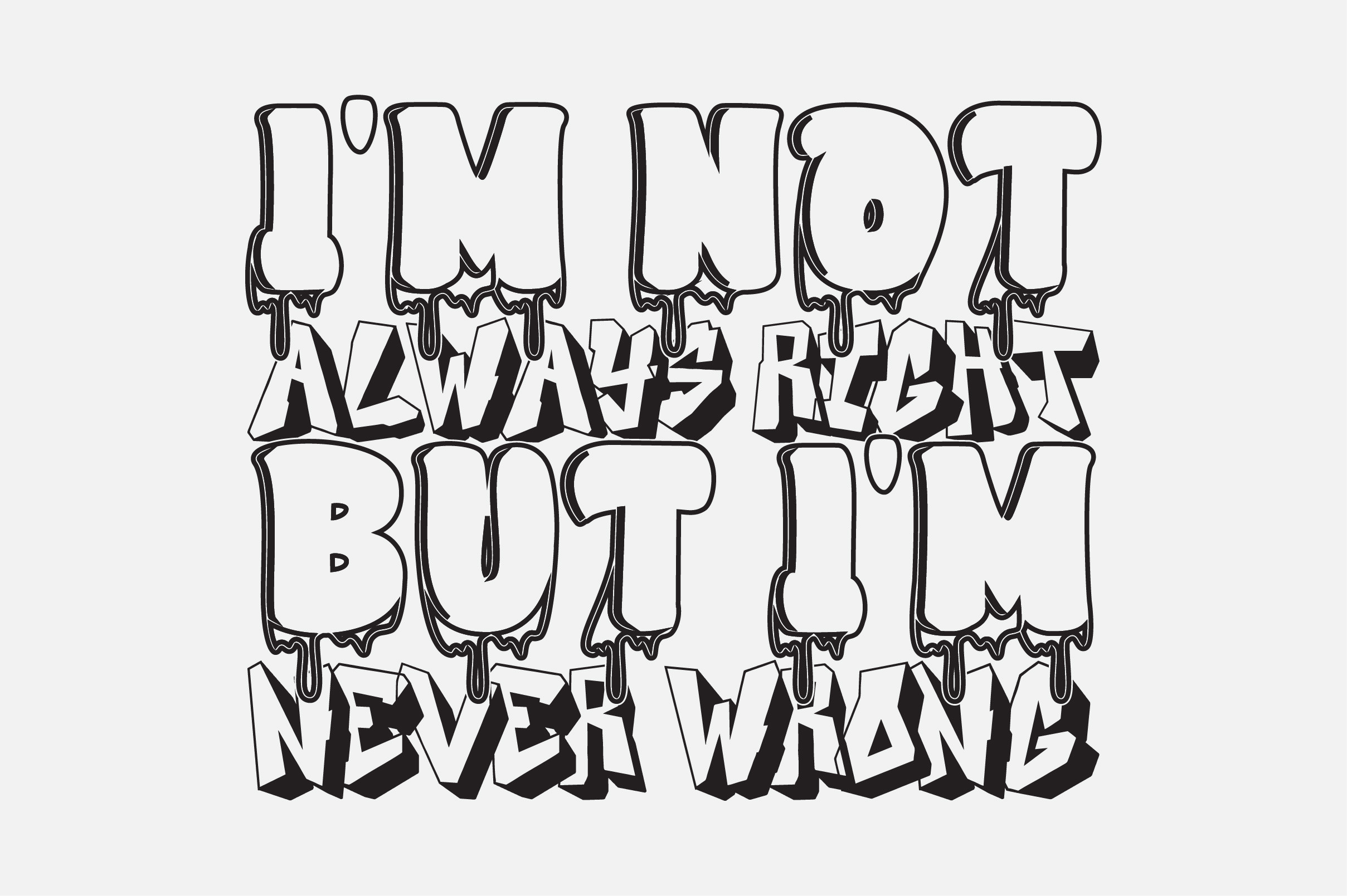 I Am Not Always Right Graphic by Sohag 881 · Creative Fabrica