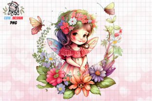 Little Girl and Flowers Watercolor Graphic by COW.design · Creative Fabrica