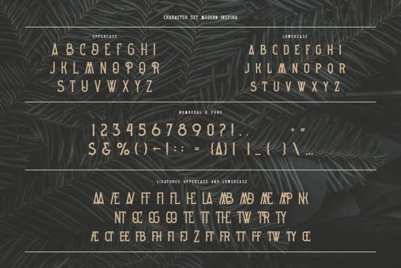 Modern Inspira Font PNG with transparent background - Preview 1