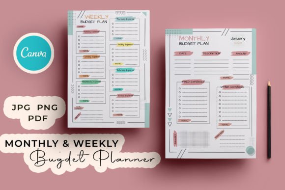 Monthly & Weekly Budget Planner Template