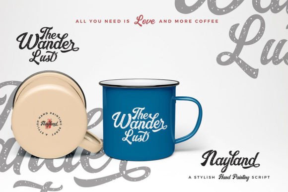 Nayland Font PNG with transparent background - Preview 4
