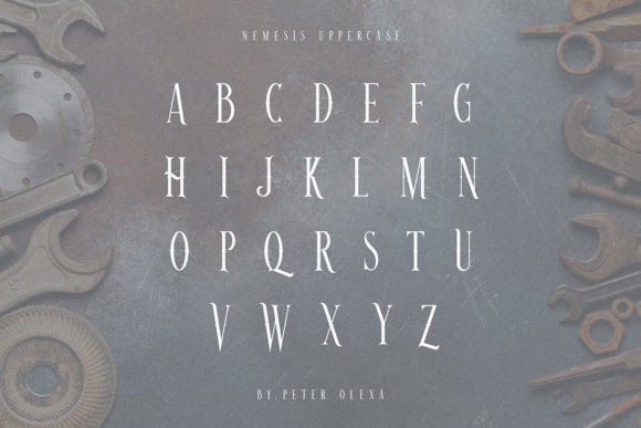 Nemesis Font PNG with transparent background - Preview 2