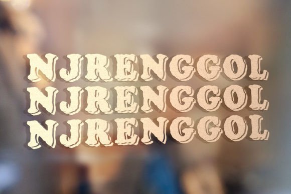 Njrenggol Font PNG with transparent background - Preview 4
