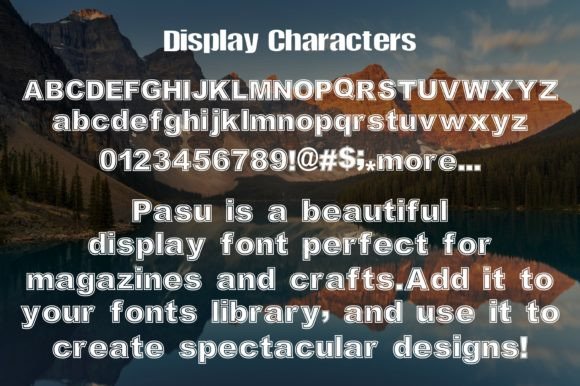 Pasu Font PNG with transparent background - Preview 3