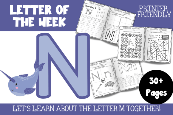 Pre-K Letter N Themed Activity Workbook