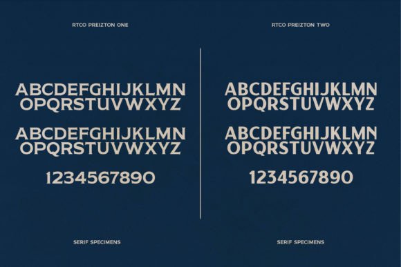 Preizton Font font preview - 1