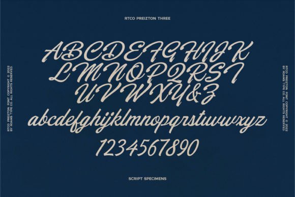 Preizton Font font preview - 3