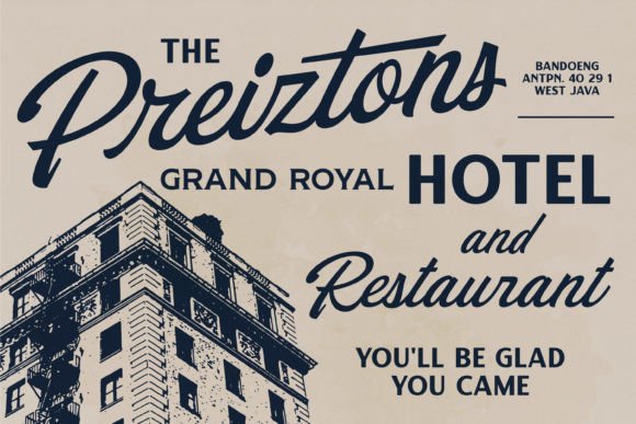 Preizton Font font preview - 4