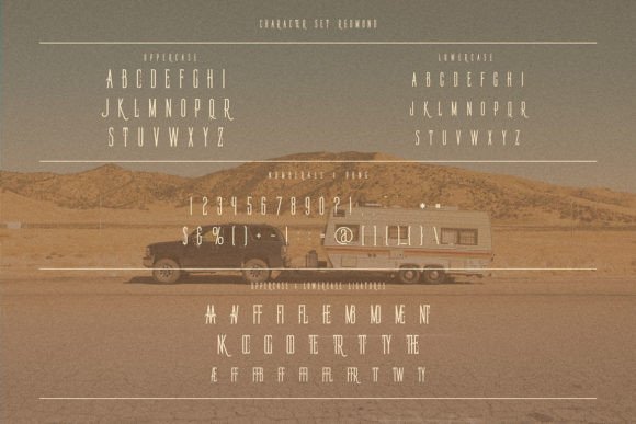 Redmond Font PNG with transparent background - Preview 2
