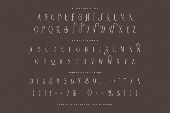 Roxete Font PNG with transparent background - Preview 4