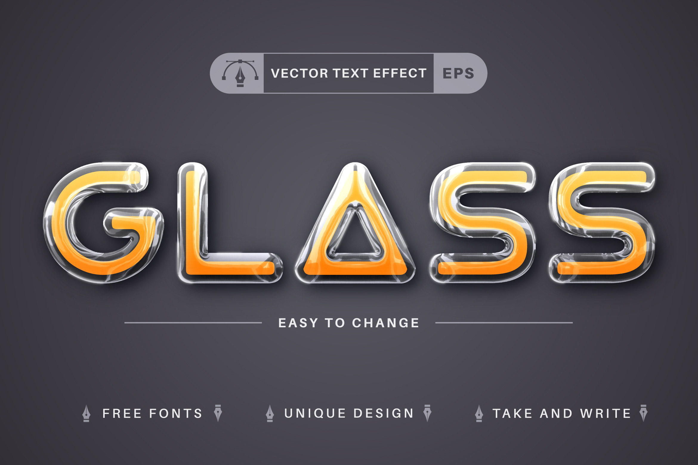 Yellow Glass - Editable Text Effect Graphic by rwgusev · Creative Fabrica