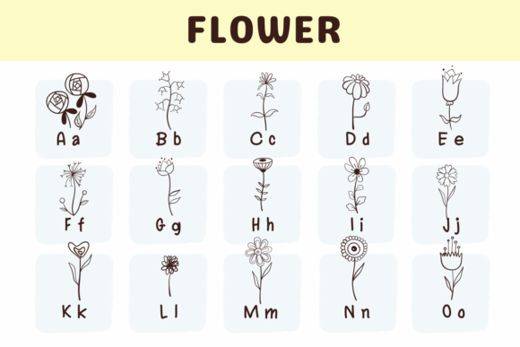 Flower Font - Preview 1