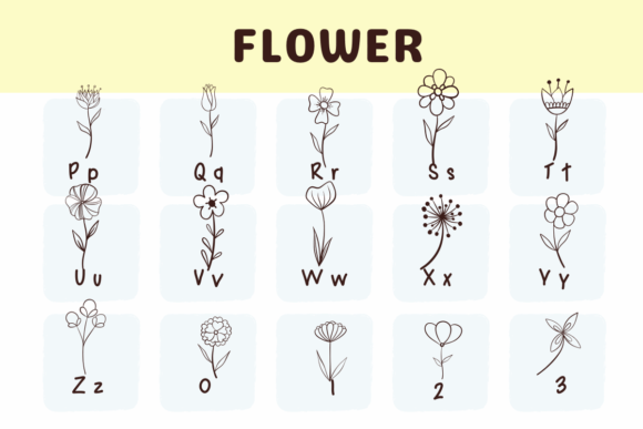 Flower Font - Preview 2