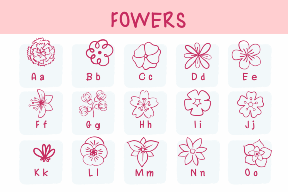 Flowers Font - Preview 1