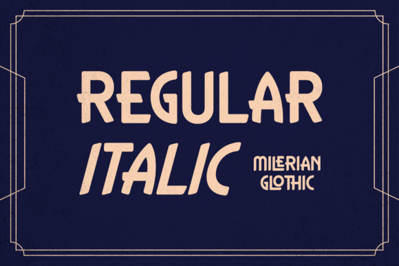 Milerian Glothic Font PNG with transparent background - Preview 2