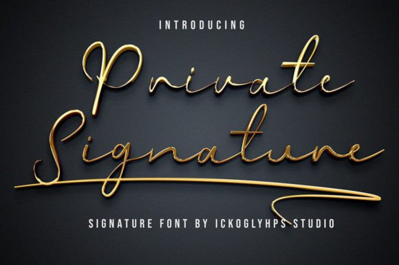 Private Signature font