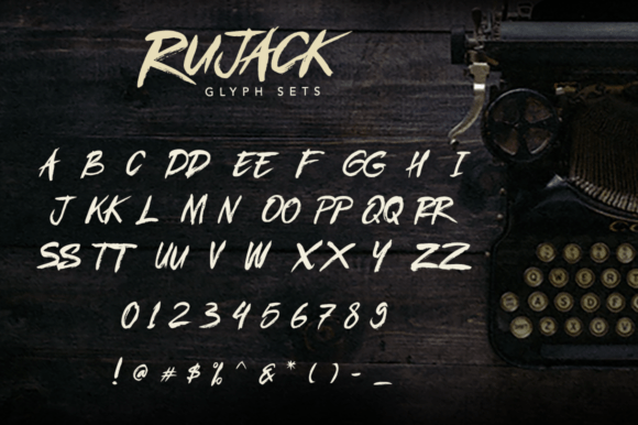 Rujack Font PNG with transparent background - Preview 3