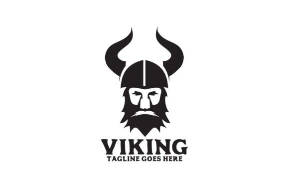 Viking Head Helmet Logo Design