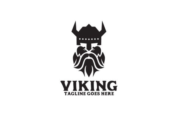 Viking Head Helmet Logo Design