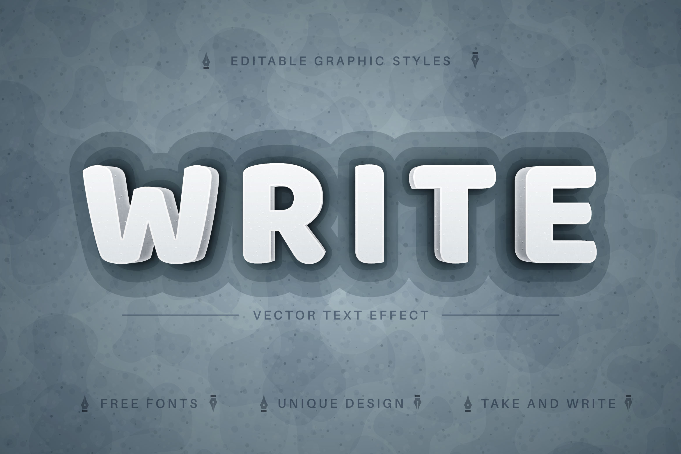 White Stone - Editable Text Effect Graphic by rwgusev · Creative Fabrica