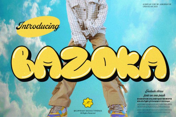 Bazoka Font - Bubble Lettering Fonts
