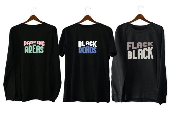Black Roads Font PNG with transparent background - Preview 3