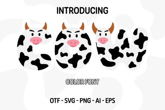 Cow Fuentes de Colores Fuente Por Imagination Switch