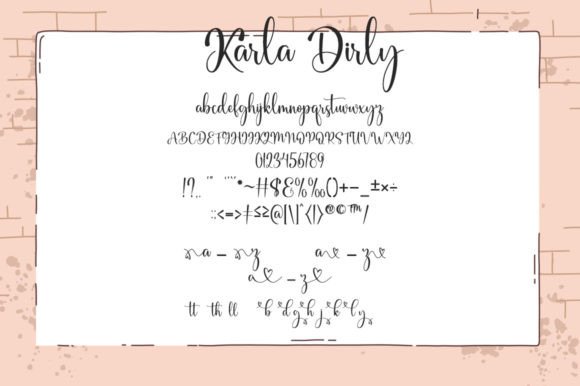 Karla Dirly Font PNG with transparent background - Preview 4
