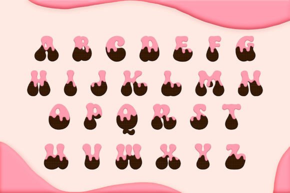 Pinky Cookie Font PNG with transparent background - Preview 1