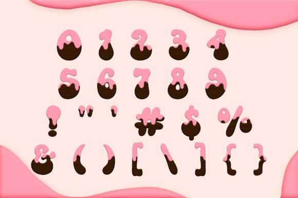 Pinky Cookie Font PNG with transparent background - Preview 2