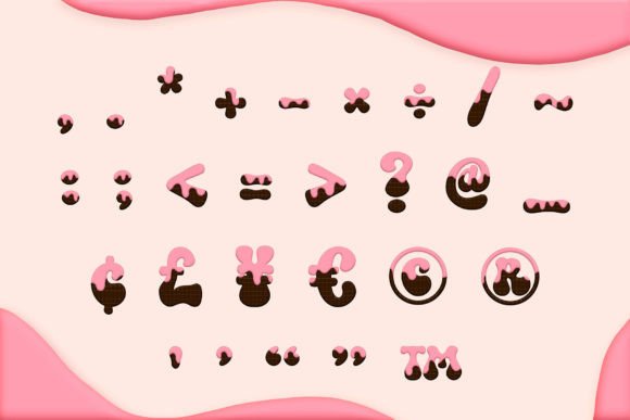 Pinky Cookie Font PNG with transparent background - Preview 3