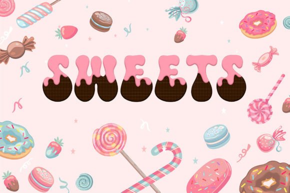 Pinky Cookie Font PNG with transparent background - Preview 4