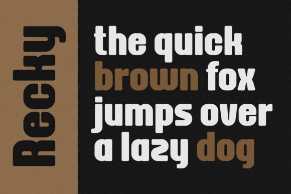 Recky Font PNG with transparent background - Preview 1