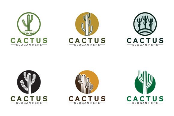 Cactus Logo Template Design Vector