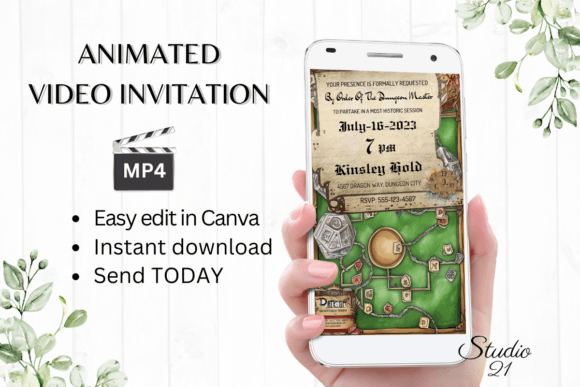 Dungeons & Dragons Game Invitation GA108 Graphic Motion Graphics By Studio21