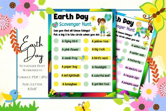 Earth Day Scavenger Hunt Worksheets
