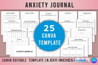 Editable Anxiety Journal for Canva Graphic by Shumaya · Creative Fabrica