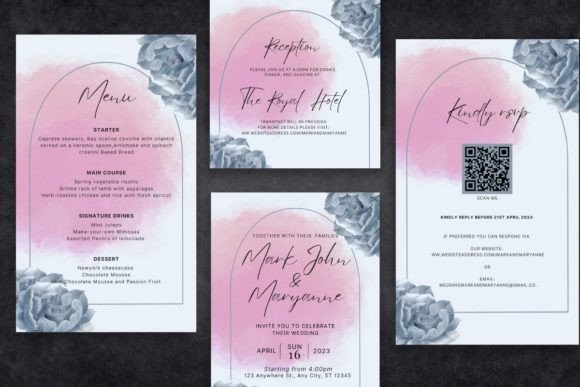 Elegant Wedding Invitation Graphics