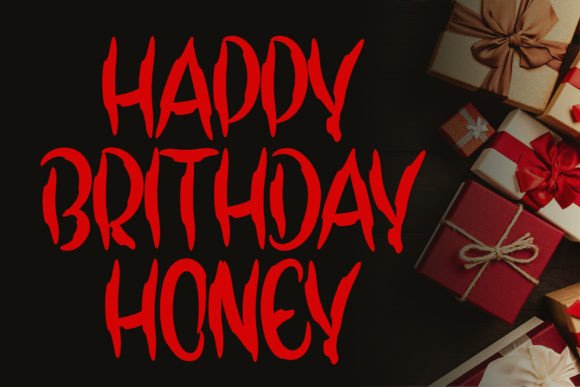 Horor Font PNG with transparent background - Preview 4
