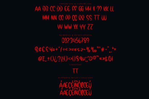 Horor Font PNG with transparent background - Preview 5