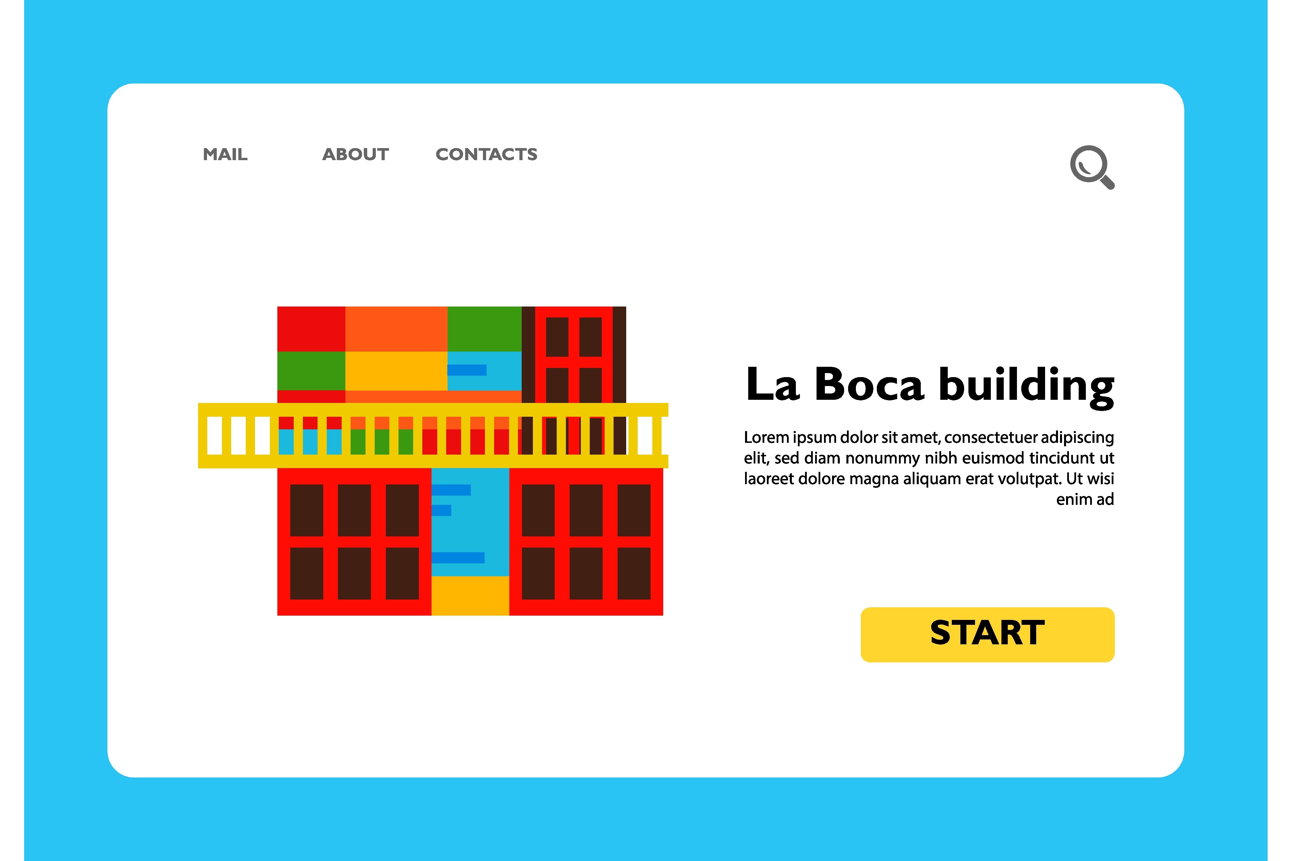 Icon of Colorful Building in La Boca, Ar Graphic by pch.vector ...