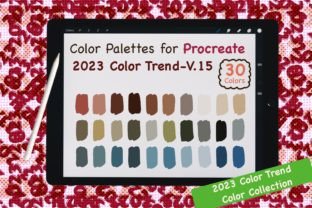 Procreate Color Palettes-Trend 2023 V.15 Graphic by jennythip ...