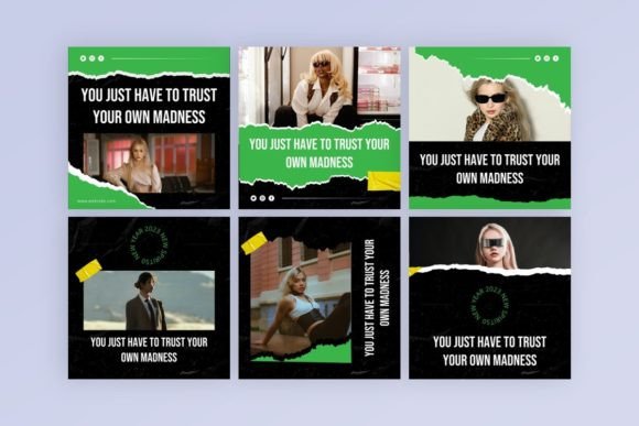 Fashion Instagram Feed Template Graphics