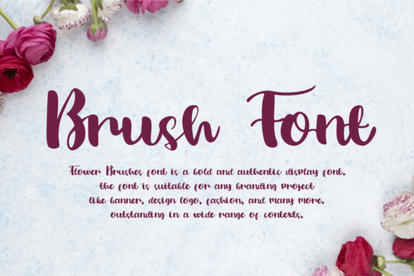 Flower Brushes Font - Preview 1