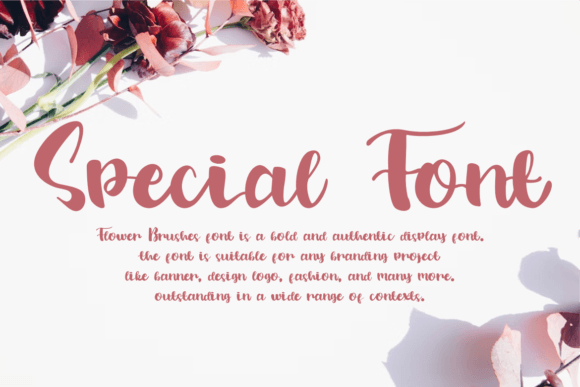Flower Brushes Font - Preview 2