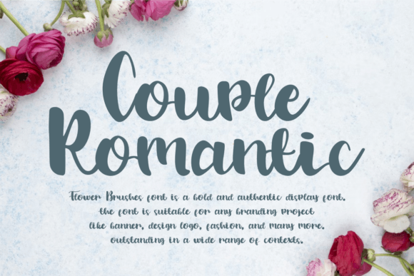 Flower Brushes Font - Preview 3